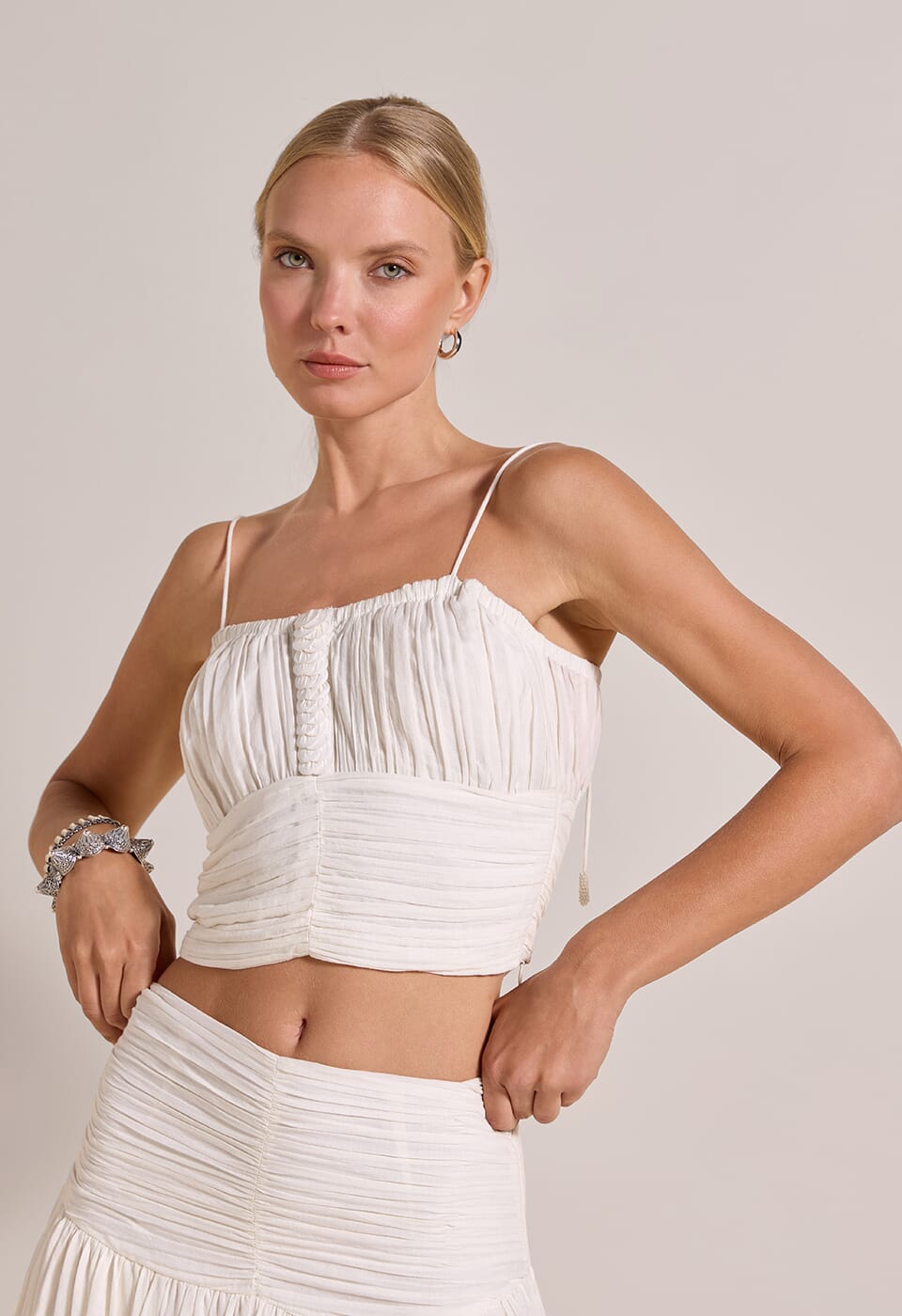 Cherize Top + Cherry Skirt - Antique White_4